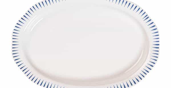 Indigo Stripe Serving Platter