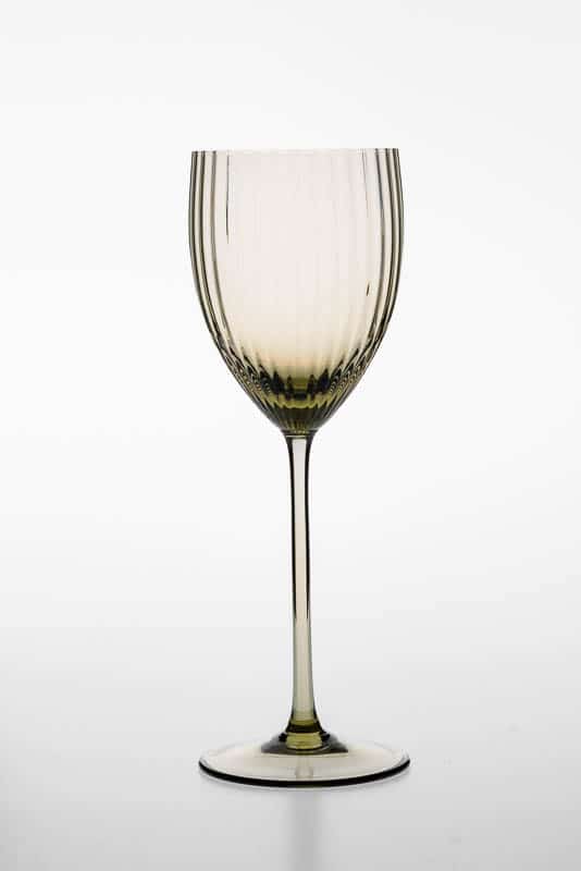 British Green White Wine Glass